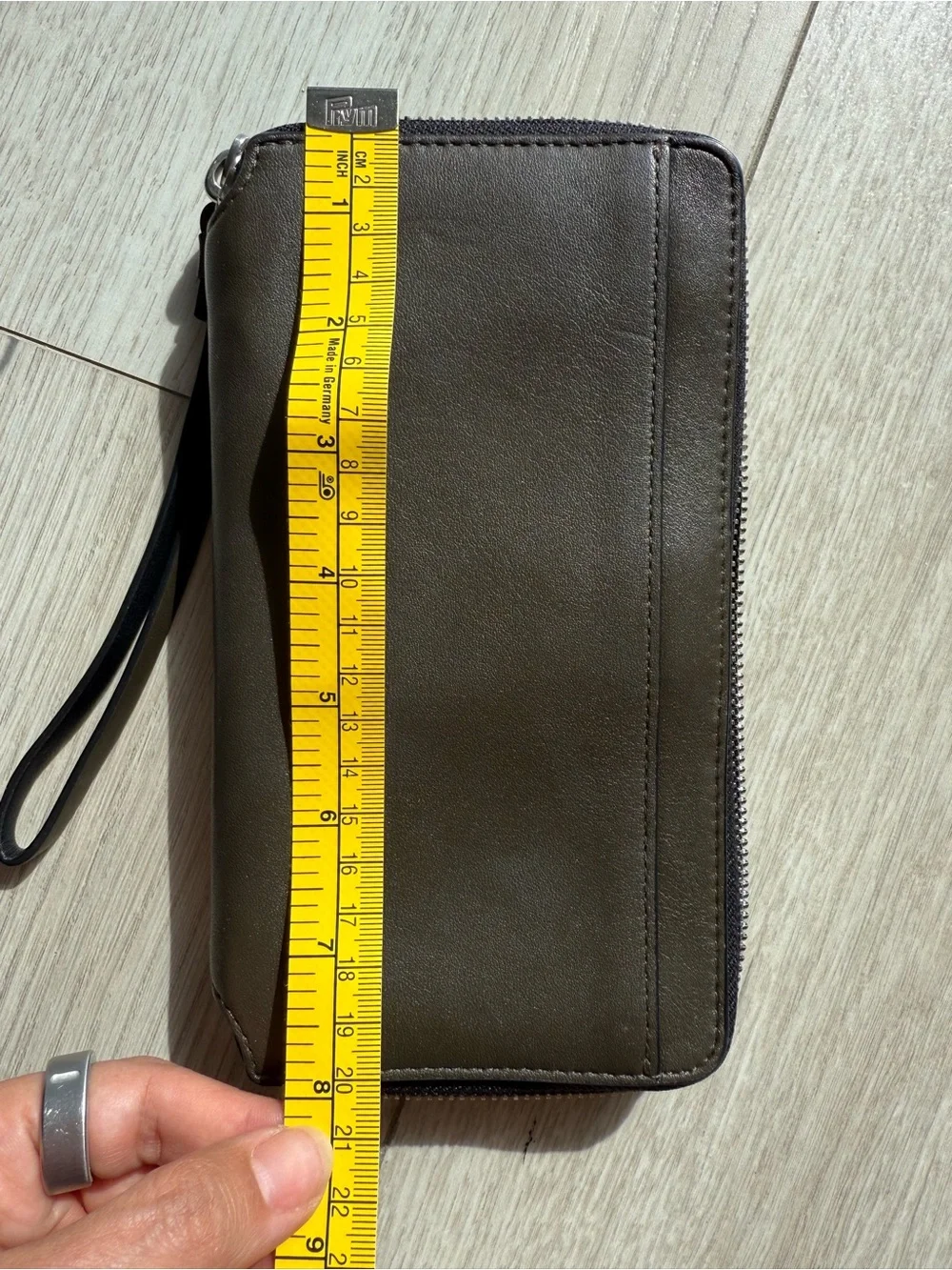 All Saints Leather Wallet in Olive Green